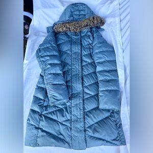 Marmot Varma Long Quilted Down Jacket Women’s Size Large